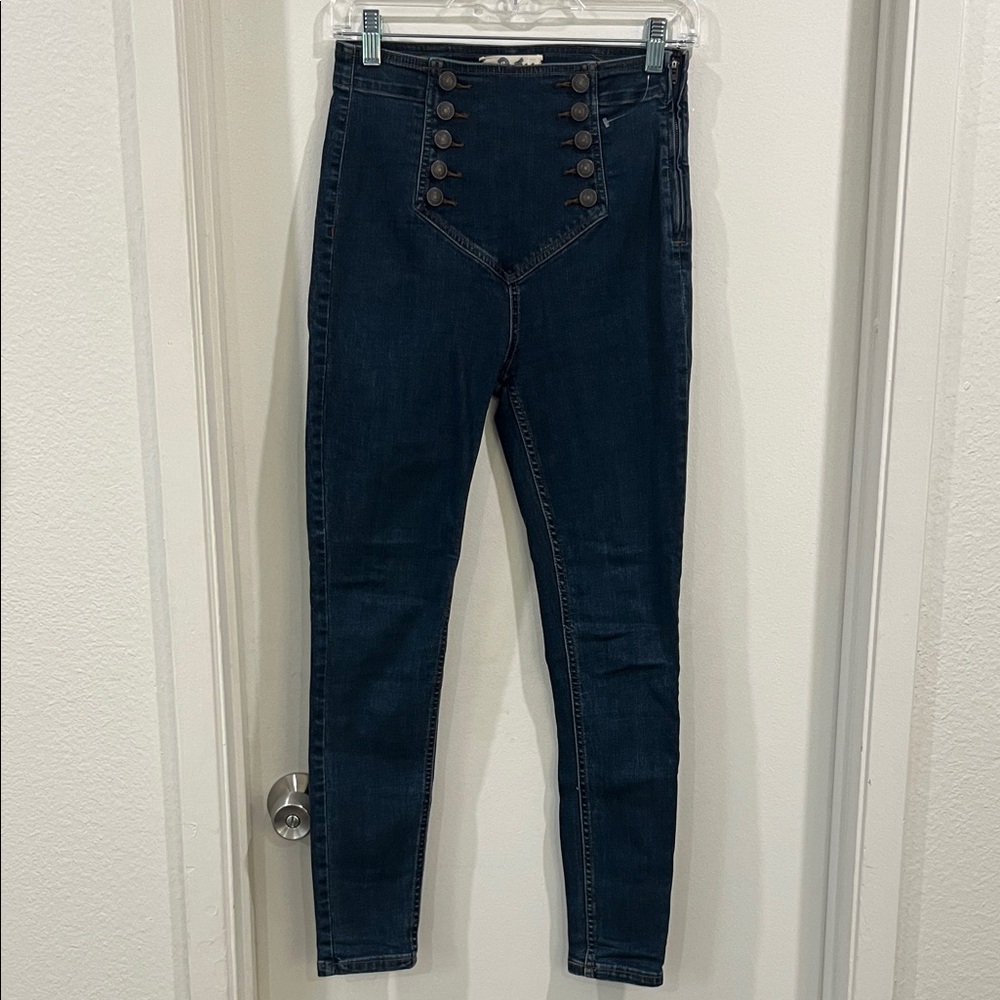 We The Free Dark Blue High Rise Women's Jeans